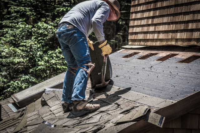 Re-roofing a home