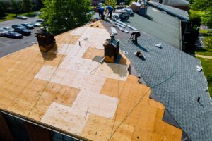 Roof repairs old roof replacement with new shingles